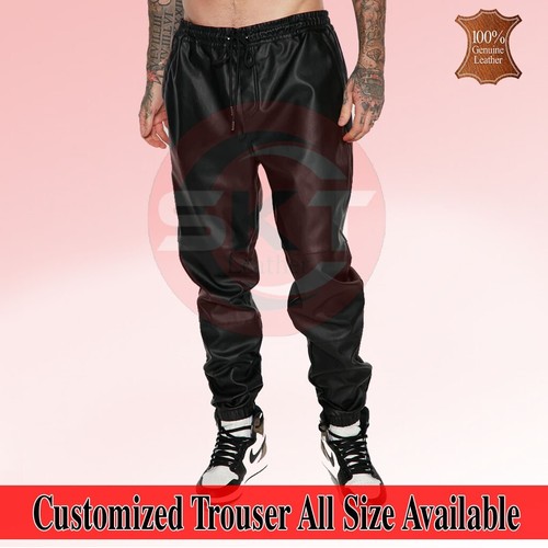 Men leather real black - men's,